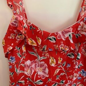 ASTR The Label red-orange floral mini dress size M